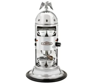 ELEKTRA Mini Verticale A1C Espresso Machine - Chrome &amp; Wood Finish