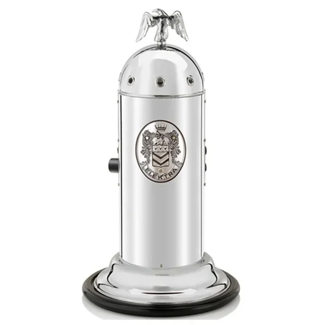 ELEKTRA Mini Verticale A1C Espresso Machine - Chrome &amp; Wood Finish