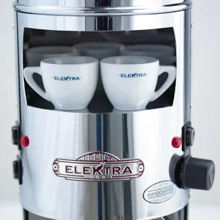 ELEKTRA Mini Verticale A1C Espresso Machine - Chrome &amp; Wood Finish