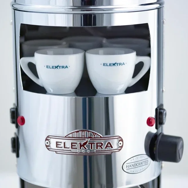 ELEKTRA Mini Verticale A1C Espresso Machine - Chrome &amp; Wood Finish