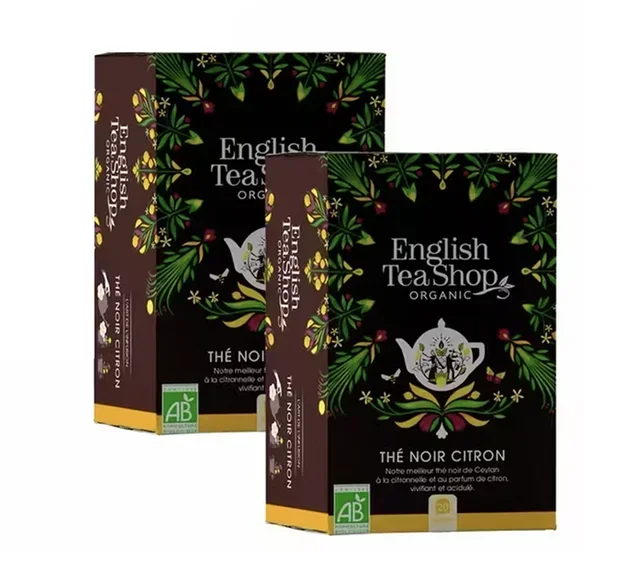 Chá Preto com Limão Bio ENGLISH TEA SHOP - 2 x 20 saquetas