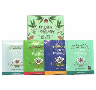 ENGLISH TEA SHOP Organic Tea &amp; Infusion Collection - 4 x 20 Bags