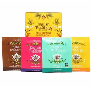 ENGLISH TEA SHOP Organic Tea &amp; Infusion Collection - 4 x 20 Bags