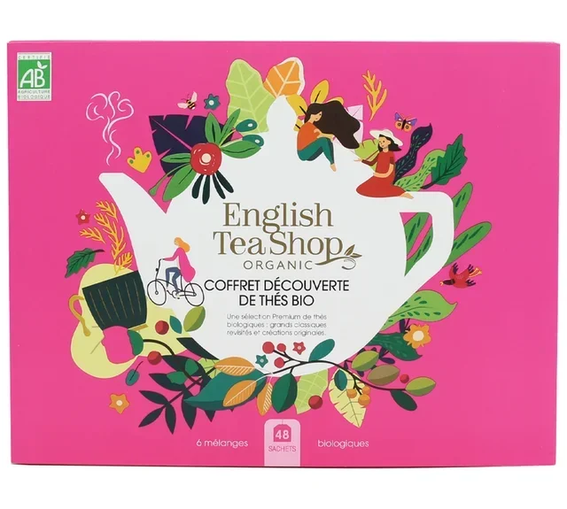 Confezione Tè Biologici ENGLISH TEA SHOP - 48 Bustine (6x8)