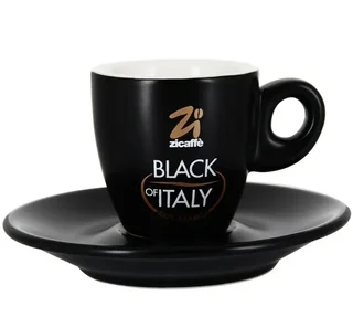 Zicaffè Black of Italy: 6 чаши за еспресо с подставки, 70 мл
