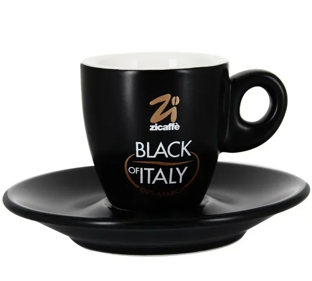 Juego 6 tazas espresso Black of Italy 7cl - Zicaffè