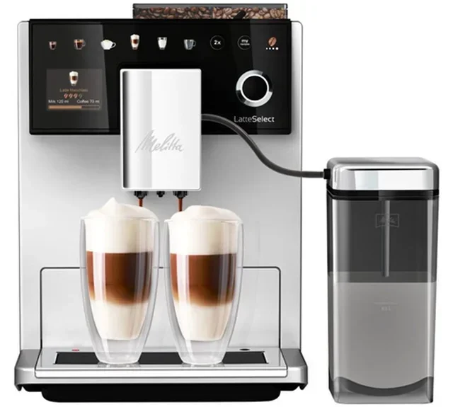 Macchina Caffè Automatica MELITTA LatteSelect® 630-211 Argento