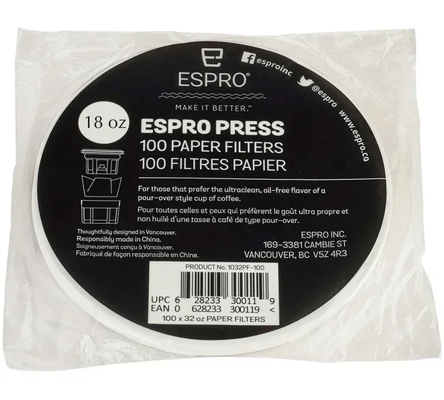 ESPRO Paperisuodattimet 18oz – Pyöreät P7-malliin – 53 cl (100 kpl)
