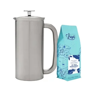 Espro P7 French Press Geborsteld RVS 1L + 230g Lugat-koffie