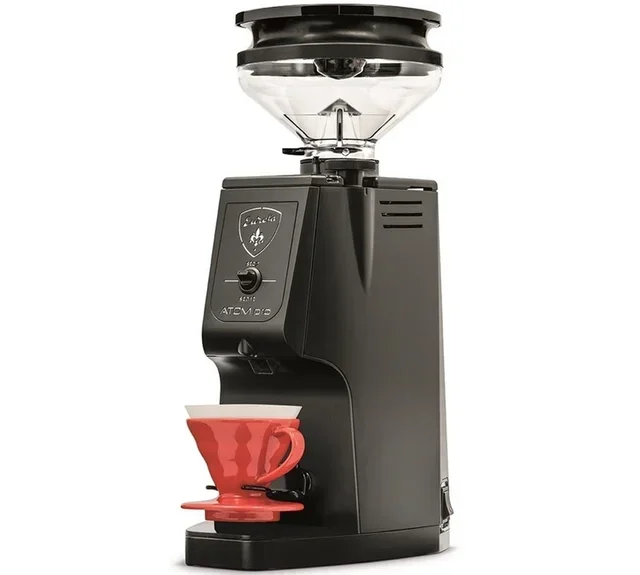 Επαγγελματικός μύλος EUREKA Atom PRO, μαύρο ματ, με σύστημα αθόρυβης άλεσης.