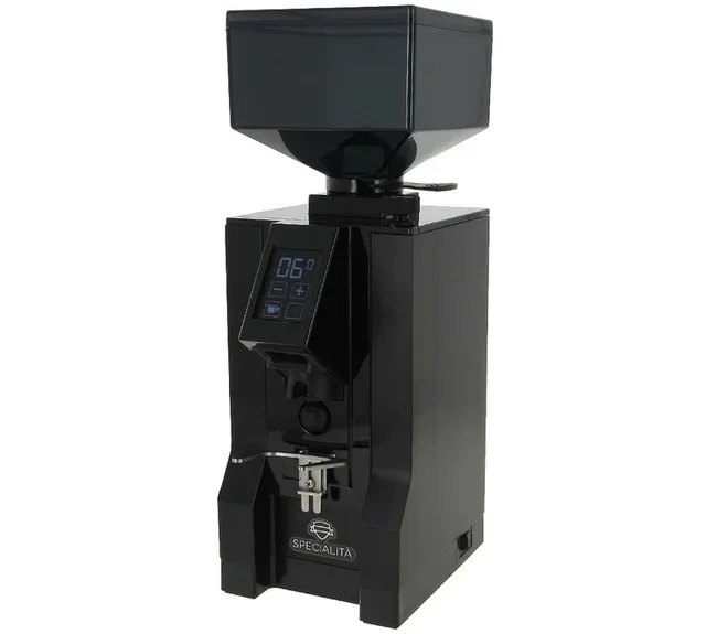 EUREKA Mignon Specialità Matt Svart Espressokvarn med Genomskinlig Bönbehållare