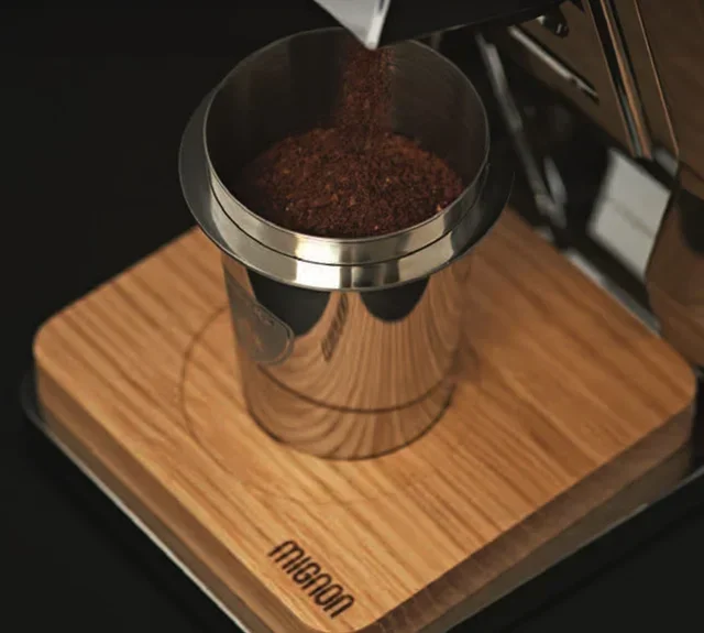 EUREKA ORO Mignon Single Dose -kahvimylly, valkoinen tammi, Blow up -toiminto