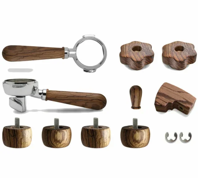 Conjunto completo acessórios madeira zebrano LELIT Bianca
