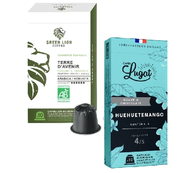 Lahjatarjous 1 - Nespresso® Koneet 20 Kapselia Green Lion + Lugat