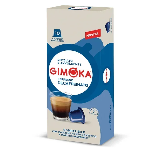 GIMOKA 10 Soave Decaffeinated Capsules - Nespresso* Original Compatible