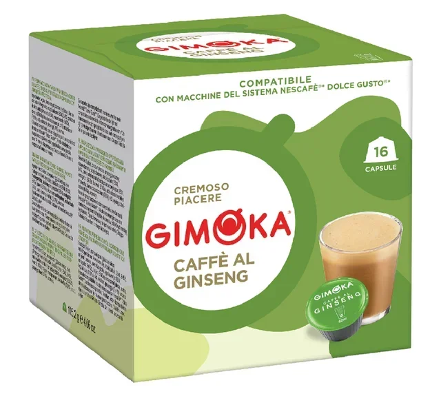 GIMOKA Ginseng Espresso — 16 Capsules for Nescafé* Dolce Gusto*