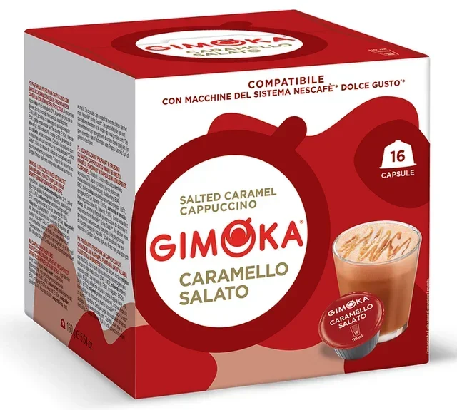 GIMOKA Salted Caramel - 16 capsules compatible with Nescafé* Dolce Gusto*