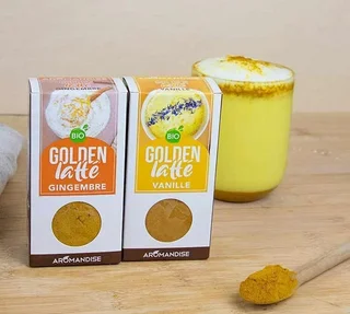 Golden Latte Curcuma Vanille Bio - Vrac 60 g - AROMANDISE