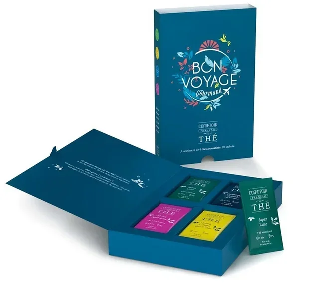 Gourmet Bon Voyage Tea Collection - 20 Sachets Gift Box - COMPTOIR FRANÇAIS DU THÉ
