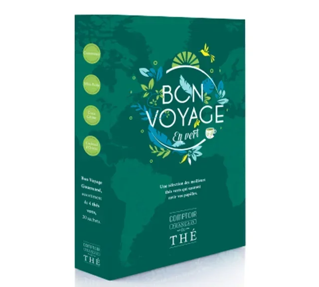 Set regalo tè verde Bon Voyage - 4 x 5 filtri - COMPTOIR FRANÇAIS DU THÉ
