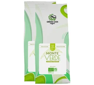 GREEN LION COFFEE - Monte Verde Organic - 2 x 1 kg - Fair Trade Whole Bean Coffee