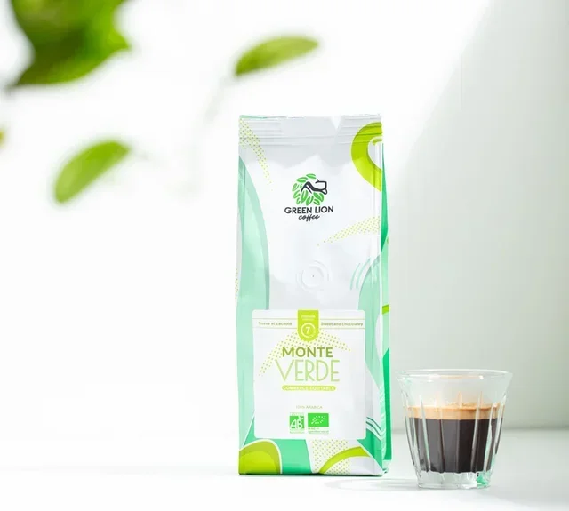 250 g - Caffè in grani - Monte Verde Bio (Commercio Equo) - GREEN LION COFFEE