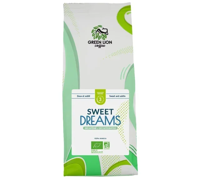 GREEN LION COFFEE - Sweet Dreams Decaffeinato Biologico - Caffè in grani 1 kg