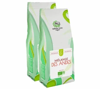 Green Lion Coffee – A Mistura dos Andes: 2 kg de café biológico em grão para profissionais