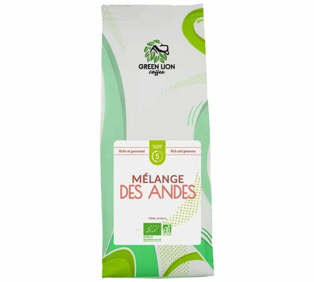 GREEN LION COFFEE - The Organic Andes Blend - 250g Whole Bean Coffee