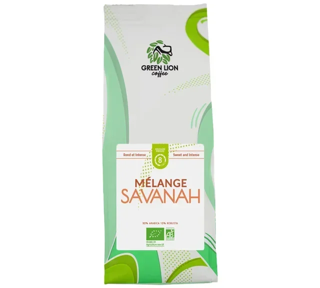250 g - Caffè in Grani - Miscela Savanah Bio - GREEN LION COFFEE