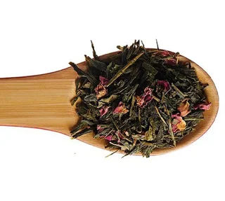 Green Tea, Rose Lychee Flavor - Loose Leaf, 100g - COMPTOIR FRANÇAIS DU THÉ