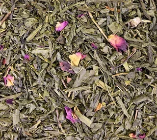 Green Tea, Rose Lychee Flavor - Loose Leaf, 100g - COMPTOIR FRANÇAIS DU THÉ