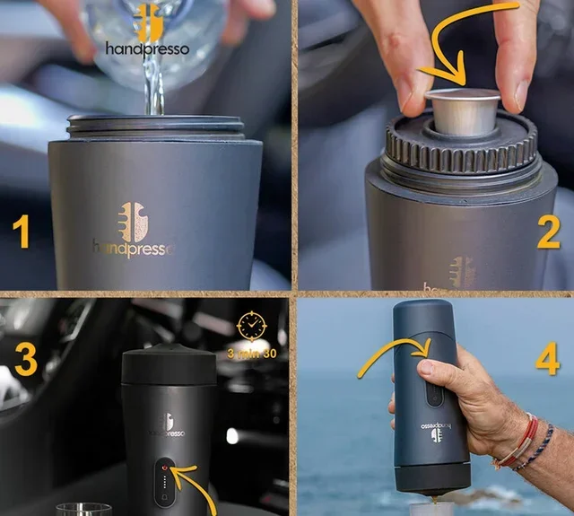 HandPresso Auto Portable Espresso Maker: Full Kit with Case