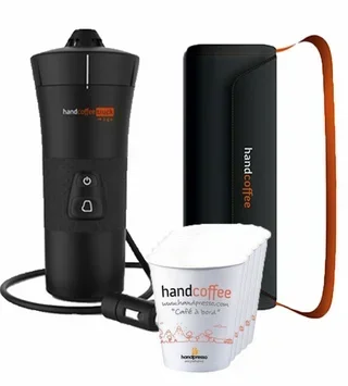 Handpresso Handcoffee Truck 24V, μηχανή εσπρέσο για κάψουλες Senseo, με θήκη προστασίας &amp; δώρα