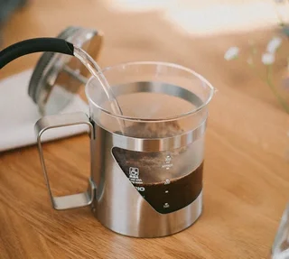 Френска Преса 300мл - HARIO 7 Четка алуминий - HARIO