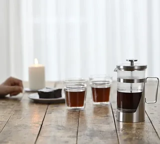 Praska Francuska HARIO Harior 7 - 600mL Szczotkowane Aluminium