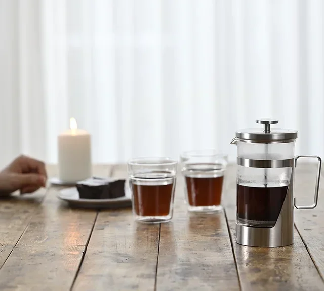 Praska Francuska HARIO Harior 7 - 600mL Szczotkowane Aluminium