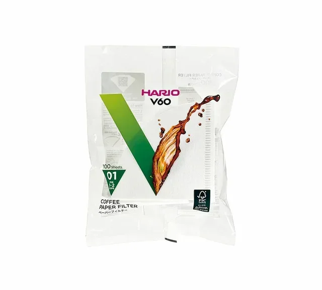HARIO V60 Coffee Filters - Conical Paper Filters - Pack of 100
