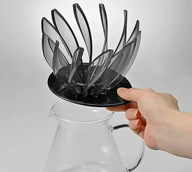 HARIO V60 Dripper Suiren Trasparente Nero