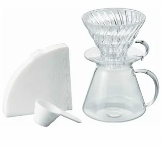 HARIO V60 Γυάλινο Σετ Στάγδην για 1-4 Φλιτζάνια