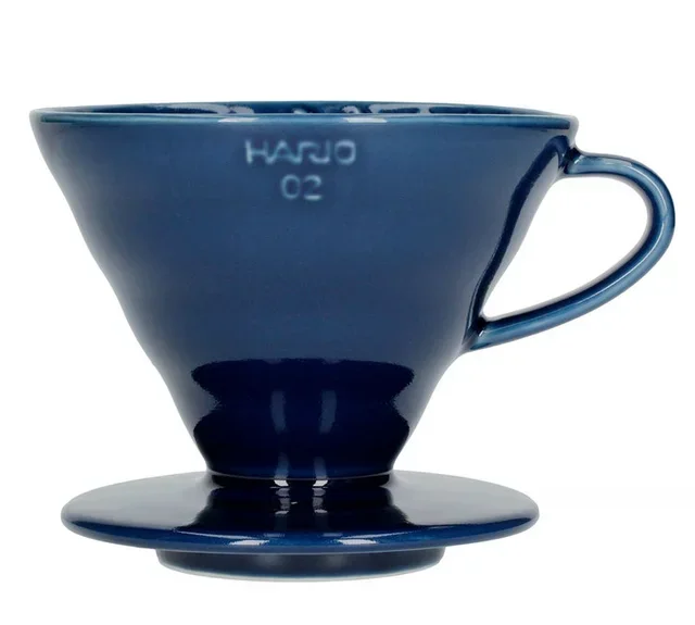 Filtro a goccia HARIO V60 VDC-02, conico, di colore blu scuro, per 2-4 tazze.