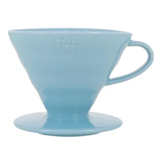 Hario V60 VDC-02 drypptrakt, konisk form, lyseblå, for 2–4 kopper