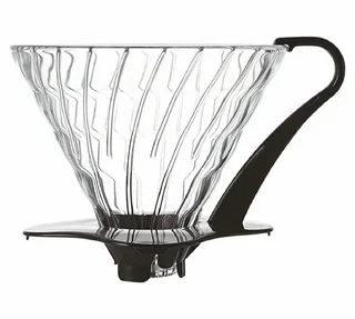 HARIO V60 VDG-03-B Glass Dripper, for 1 til 4 kopper.