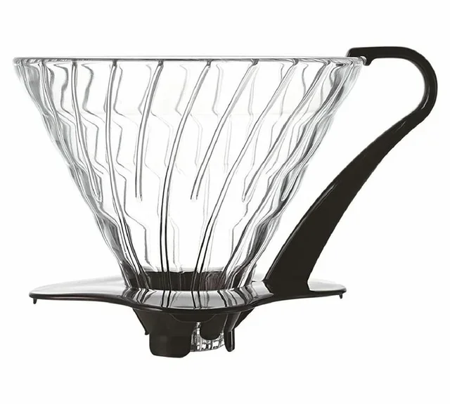 HARIO V60 VDG-03-B Glass Dripper, for 1 til 4 kopper.