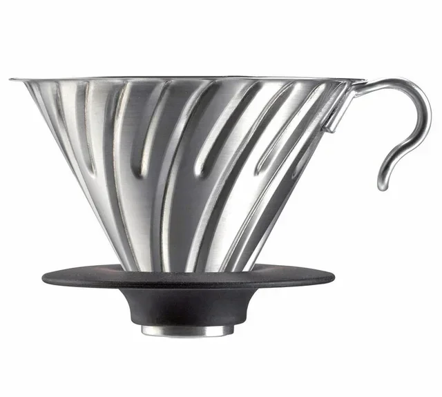 Hario V60 VDM-02 Stainless Steel Conical Dripper – 2-4 Cups