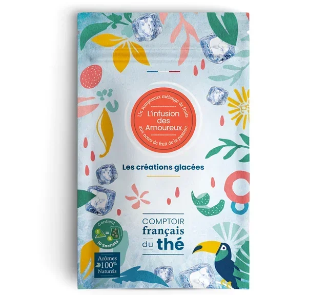 Infusión Helada "De los Enamorados" - 10 Bolsitas - COMPTOIR FRANÇAIS DU THÉ