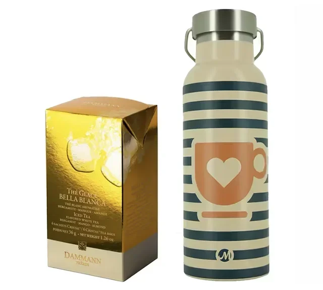 Jeges tea csomag termosszal - Bella Bianca DAMMANN FRÈRES Limitált kiadású termosz