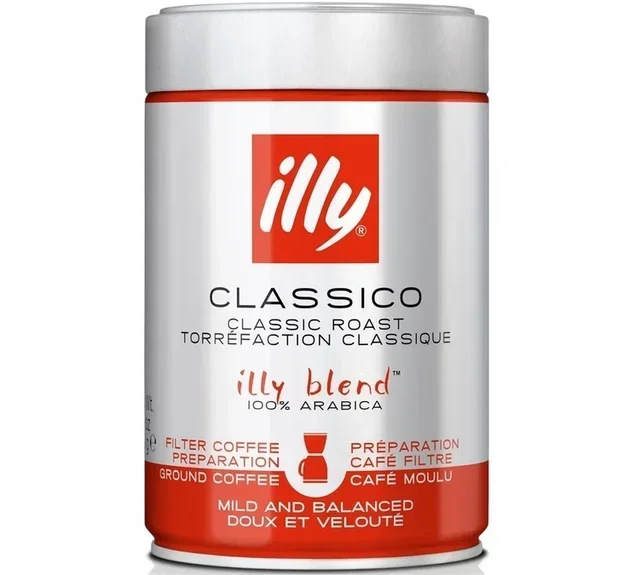 ILLY Ground Coffee 250g - Classico Blend for Filter Brewing