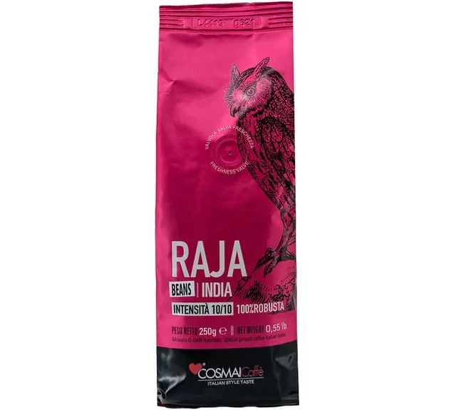 250 g – Szemes kávé – India, Raja 100% Robusta – COSMAI CAFFÈ