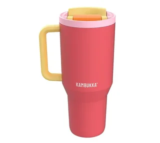 Termiczna butelka ze słomką Rio Pink papaya - 95 cl - KAMBUKKA